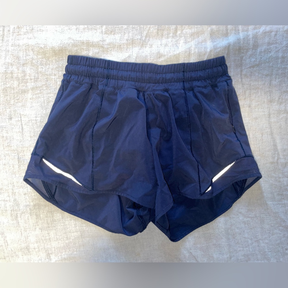Navy Lululemon Hotty Hot shorts